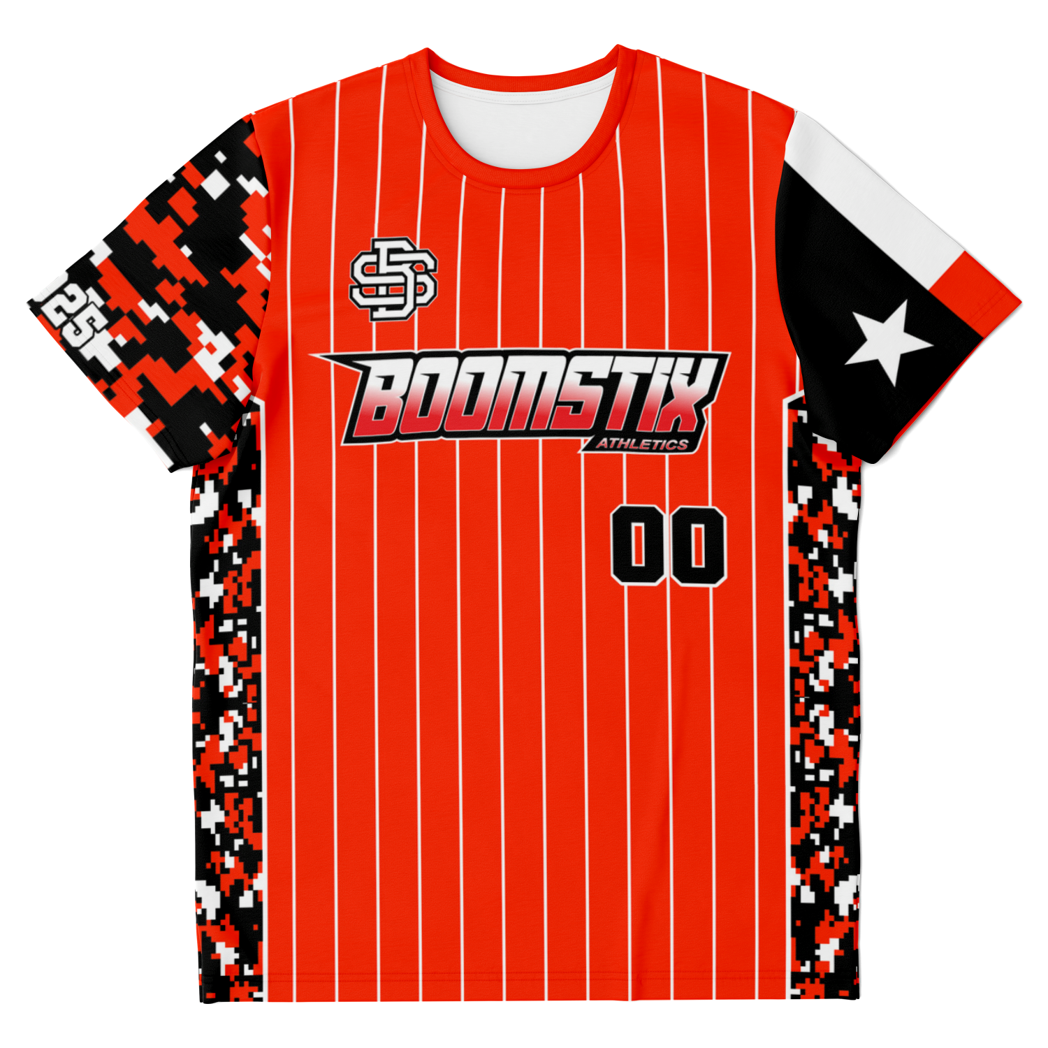 BSA Team Game Jersey (Red Pinstripe & Camo) 2023 – Boomstix Athletics